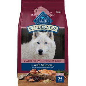 Blue Buffalo Wilderness Senior High-Protein Salmon Recipe Dry Dog Food, 24-lb bag