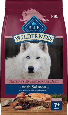 Blue Buffalo Wilderness Senior High-Protein Salmon Recipe Dry Dog Food, 24-lb bag