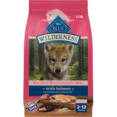 Blue Buffalo Wilderness Puppy High-Protein Salmon Recipe Natural Dry Dog Food, 4.5-lb bag