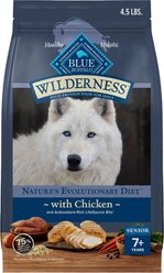 Blue Buffalo Wilderness Chicken Recipe High-Protein Senior Dry Dog Food, 4.5-lb bag