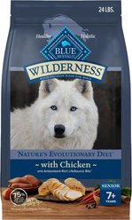 Blue Buffalo Wilderness Chicken Recipe High-Protein Senior Dry Dog Food, 24-lb bag
