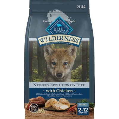 Blue Buffalo Blue Buffalo Wilderness Chicken Recipe High-Protein Puppy Dry Dog Food, 24-lb bag