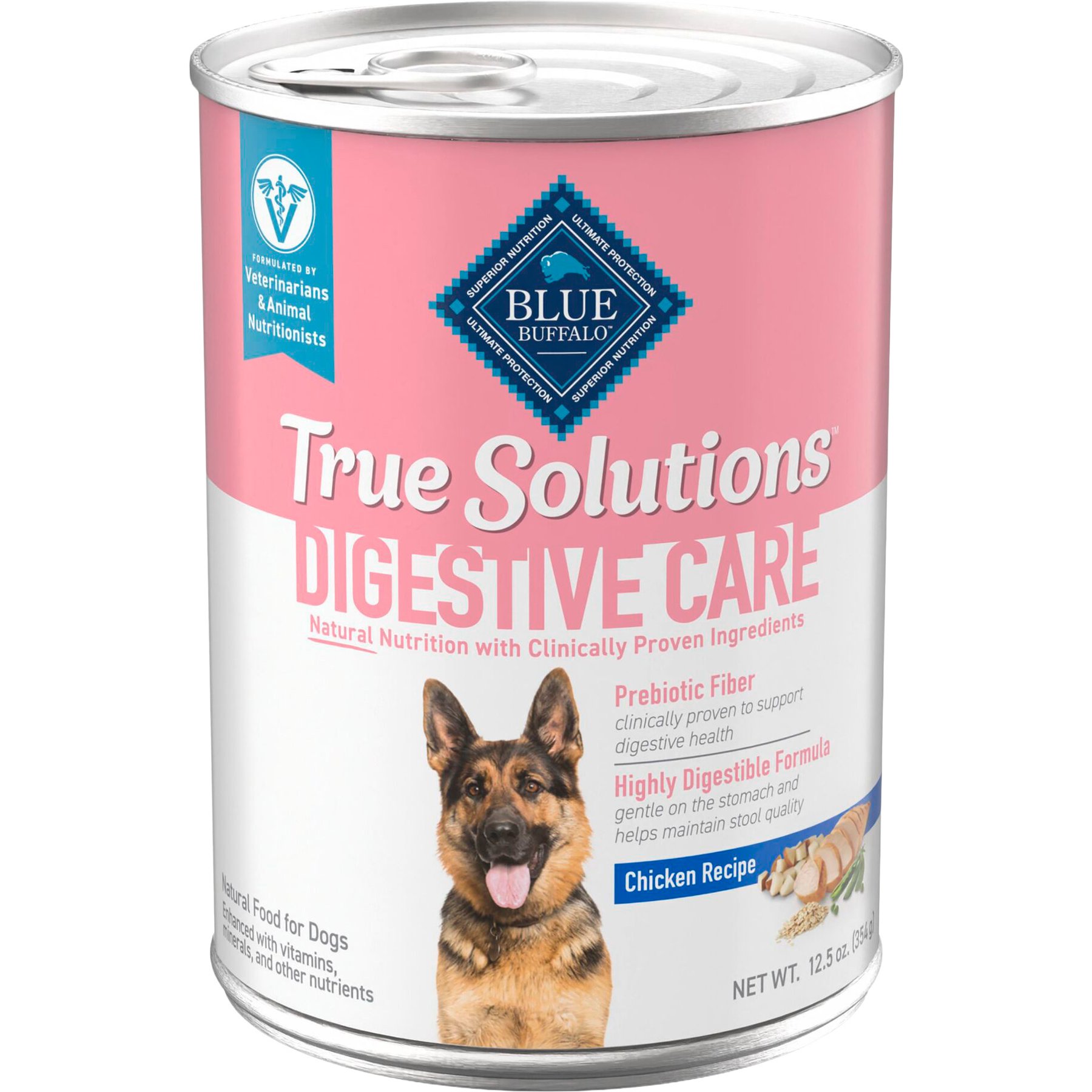 Blue Buffalo True Solutions Digestive Care Formula Wet Dog Food, 12.5-oz can, bundle of 24