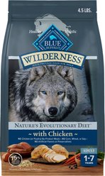 Blue Buffalo Wilderness Chicken Recipe High-Protein Adult Dry Dog Food, 4.5-lb bag