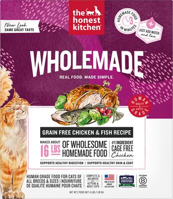 The Honest Kitchen Human Grade Dehydrated Chicken & Fish Grain-Free Cat Food, 4-lb boxThe Honest Kitchen