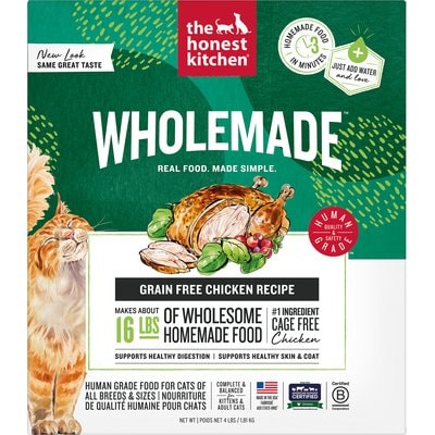 The Honest Kitchen The Honest Kitchen Human Grade Dehydrated Grain-Free Chicken Cat Food, 4-lb