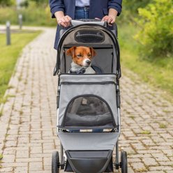 TRIXIE Foldable Cat & Dog Stroller, Gray slide 1 of 9