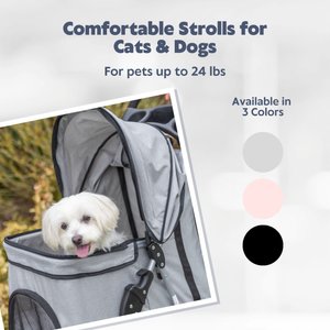 TRIXIE Foldable Cat & Dog Stroller, Gray