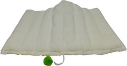 HappyCare Textiles Cozy Warm Fluffy Cordurory Plush Bolster Cat Tunnel Bed, Yellow, 22 x 10 x 10-in slide 2 of 7