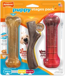 Nylabone Puppy Chew Stages Triple Pack Chewy Toys Puppy Stages Triple Pack, Medium, 3 count