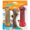 Nylabone Puppy Chew Stages Triple Pack Chewy Toys Puppy Stages Triple Pack, Medium, 3 count