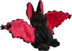 HuggleHounds Batilda Tough Squeaky Dog Plush Bat Toy, Black, Small slide 2 of 6