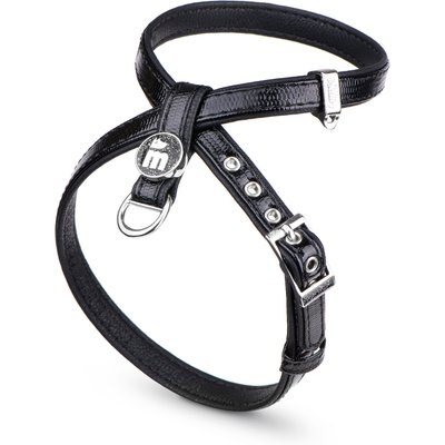 myfamily myfamily Saint-Tropez Dog Harness, Black, X-Small: 15 to 17.3-in chest