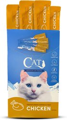 Scoochie Pet Squeeze-Up Creamy Irresistible Real Chicken Grain-Free Puree Lickable Cat Treats, 0.5-oz tube, case of 320