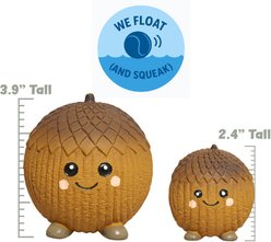 HuggleHounds Acorn Andy Ruff-Tex Squeaky Ball Dog Plush Toy, Brown, Small slide 2 of 7