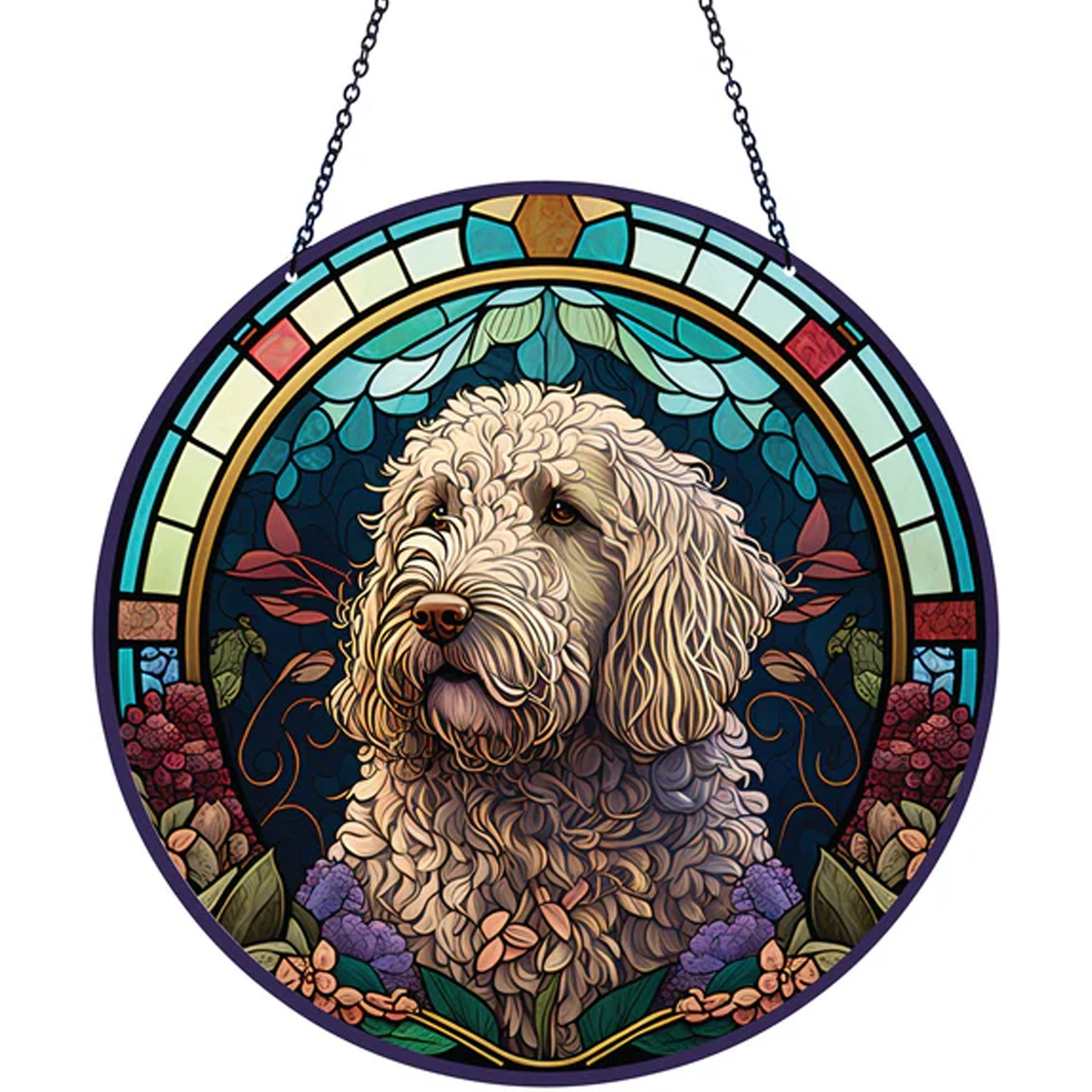 d'ears Golden Doodle Suncatcher