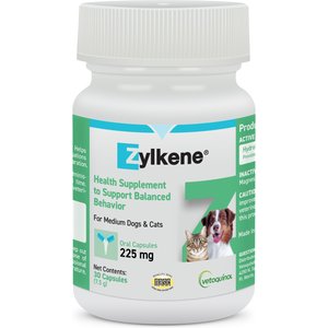 Vetoquinol Zylkene 225-mg Capsules Calming Supplement for Dogs, 30 count