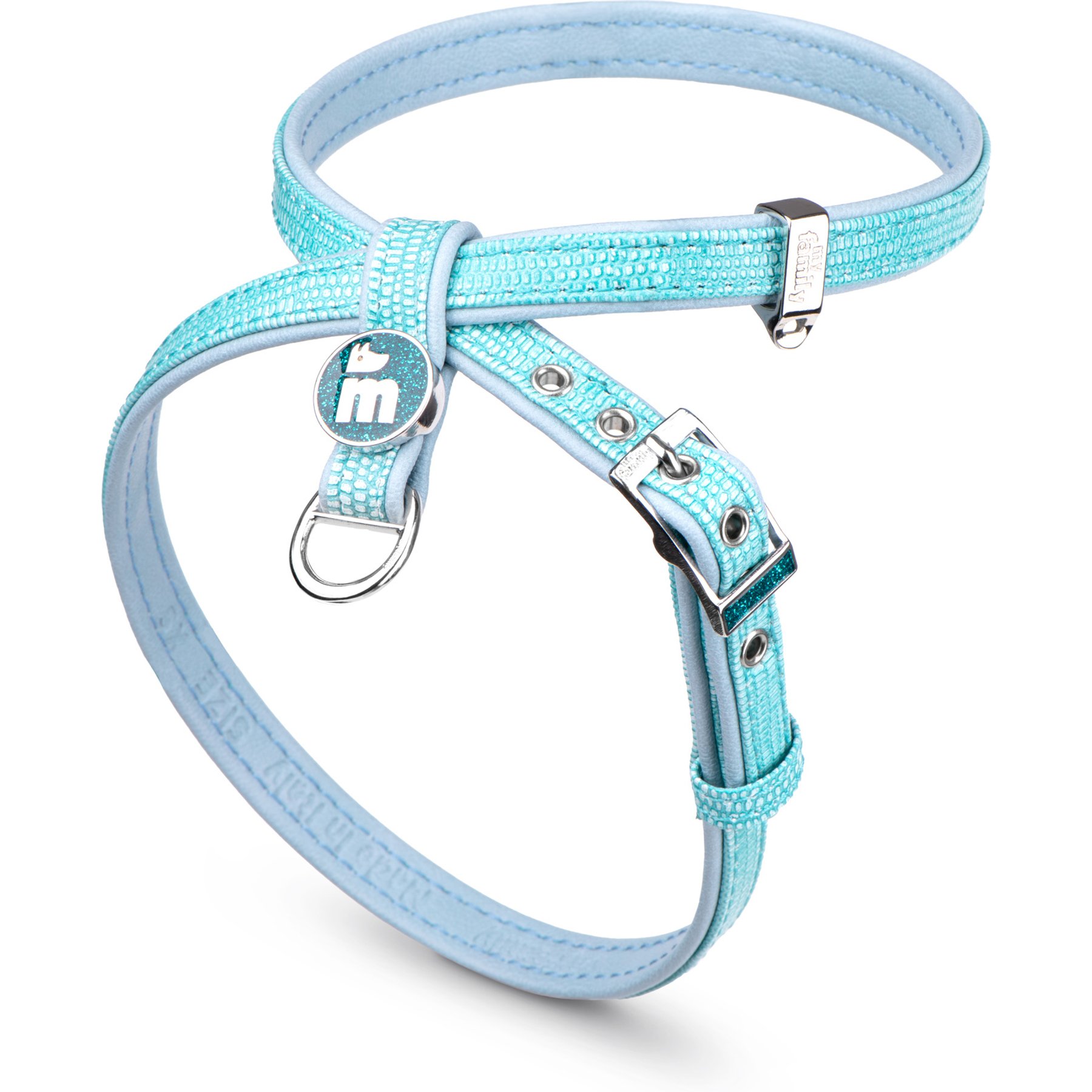 myfamily Saint-Tropez Dog Harness, Turquoise, Small: 16.5 to 18.9-in chest