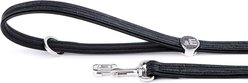 myfamily Saint-Tropez Leather Standard Dog Leash, Black, 6-ft long, 0.59-in wide