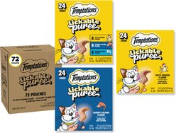 Temptations Creamy Puree Variety Pack Lickable Cat Treats, 0.42-oz tubes, 72 count