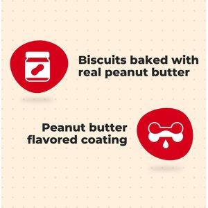 Milk-Bone Peanut Buttery Dipped Dog Biscuits with Jif Peanut Butter Dog Treats, 32-oz bag