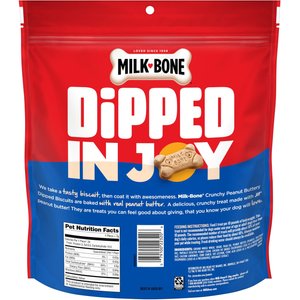 Milk-Bone Peanut Buttery Dipped Dog Biscuits with Jif Peanut Butter Dog Treats, 32-oz bag