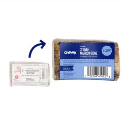 Chewy Made Roasted Marrow Bone 3" Dog Treat (FORMERLY BONES & CHEWS), 1 count