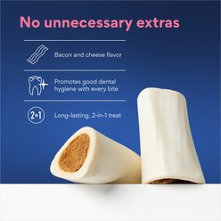 Chewy Made Bacon & Cheese Flavored Filled Bone Dog Treats (FORMERLY BONES & CHEWS), 1 count slide 2 of 7