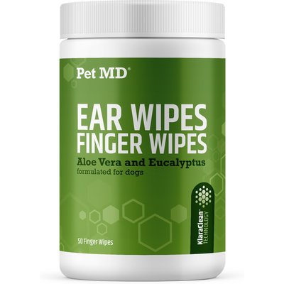 Pet MD Pet MD Dog Ear Grooming Finger Wipes, 50 count