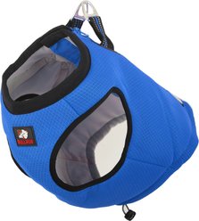 BullHug Cooling Zip Reflective Dog Vest, Blue, Large