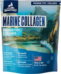 Brightway Pets Marine Collagen Hip & Joint & Gut Health Powder Supplement Food Topper for Dogs, 10-oz bag