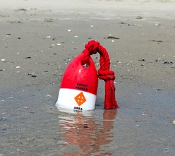 Bark Brite The Chewy Buoy Water Tough Dog Toy, Red/White
