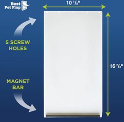 Best Pet Flap Large Replacement Dog Door Accessory, Clear Frosted, 10.12 x 16.87-in slide 2 of 4