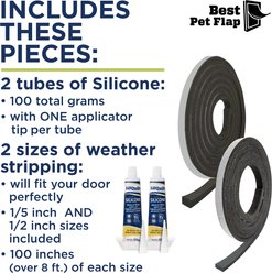 Best Pet Flap Universal Pet Door Installation & Weather Proofing Kit, Clear Frosted slide 2 of 3