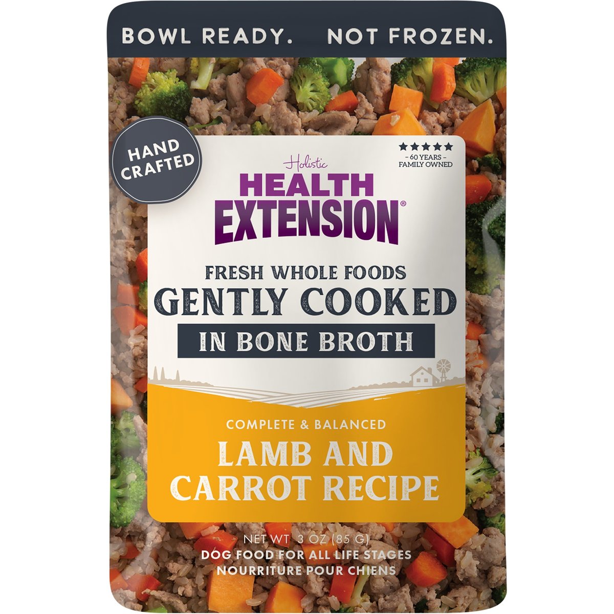 Health Extension Gently Cooked Lamb & Carrot Recipe Wet Dog Food, 3-oz pouch, 20 count