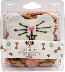 Claudia's Canine Bakery Bunny Bone Clamshell Human-Grade Peanut-Butter Flavored Crunchy Dog Treats, 7-oz tub