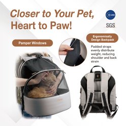 Ibiyaya Panorama Zipper-Free Small Pet Travel Carrier, Moon Mist slide 2 of 8