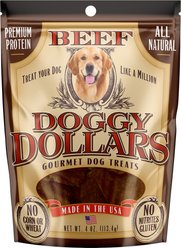 Doggy Dollars Beef Grain-Free Jerky Dog Treats, 4-oz bag slide 1 of 2