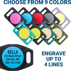 GoTags Engraved AirTag Dog & Cat Collar Holder, Mango Surf, Small slide 2 of 7