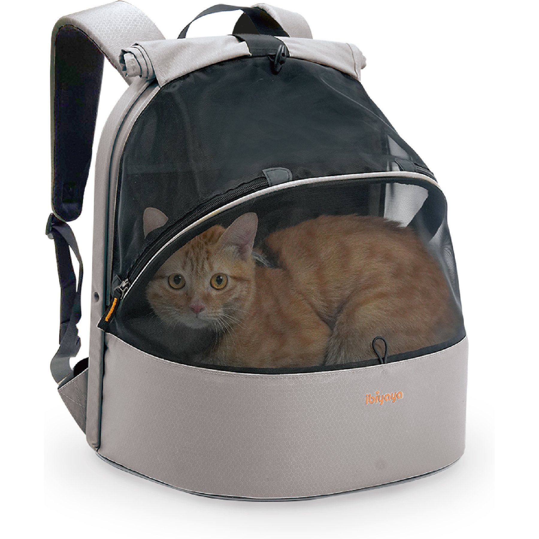 Ibiyaya Panorama Zipper-Free Small Pet Travel Carrier, Moon Mist