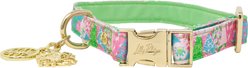 Lilly Pulitzer Crazy Quilt Home Polyester Dog Collar, Small/Medium: 11 to 13-in neck, 3/4-in wide