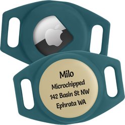 GoTags Engraved AirTag Dog & Cat Collar Holder, Beach Glass, Small