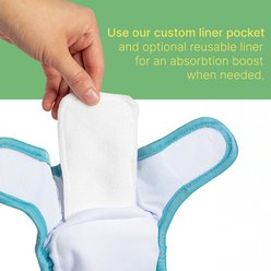 Rocket & Rex Reusable Dog Diaper Liner Booster Pads, X-Small, 10 count slide 2 of 4