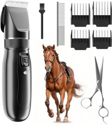 Fido Fave Cordless Powerful 7.4V Motor Horse Grooming Clipper, Black