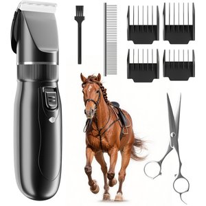 Fido Fave Cordless Powerful 7.4V Motor Horse Grooming Clipper, Black