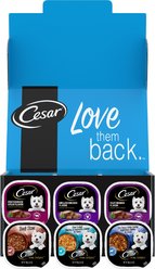 Cesar Home Delights & Classic Loaf in Sauce Variety Pack Small Breed Adult Wet Dog Food Trays, 3.5-oz, case of 36