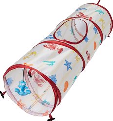 Frisco Coastal Foldable Play Tunnel Cat Toy with Silvervine & Catnip