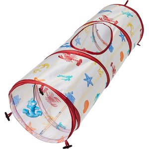 Frisco Coastal Foldable Play Tunnel Cat Toy with Silvervine & Catnip