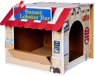 Frisco Coastal Lobster Restaurant Cardboard Cat House with Catnip