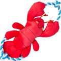 Frisco Coastal Lobster Plush with Rope Squeaky Dog Toy, Medium/Large